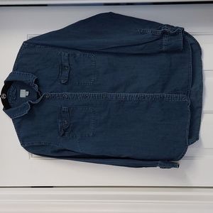 Chambray Long Sleeve Button Down Shirt Size XL